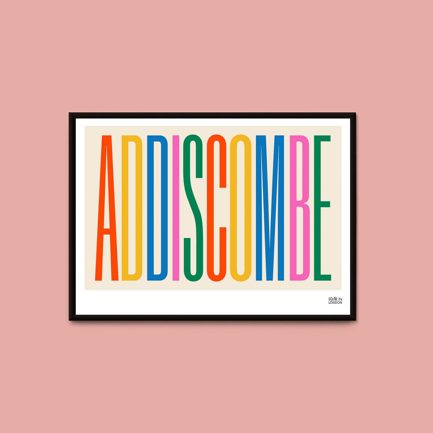 Addiscombe Typography Poster Print