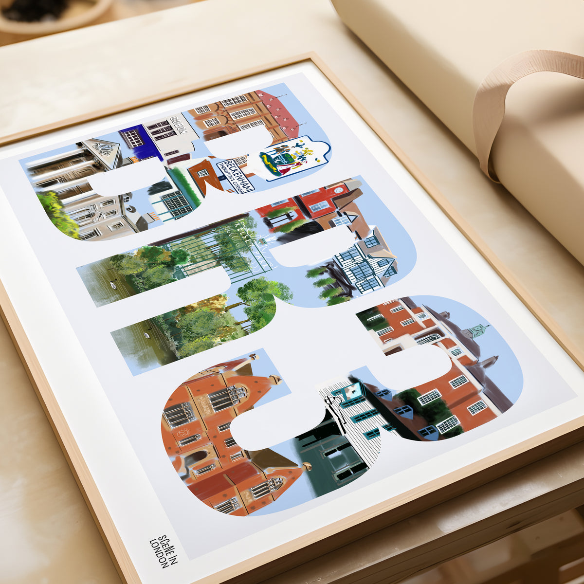 Postcode Word Art BR3 Postcode Print – London art prints and gifts by Scene in London