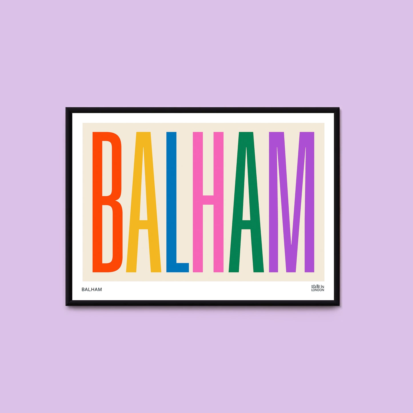 Balham Typographic Art Print