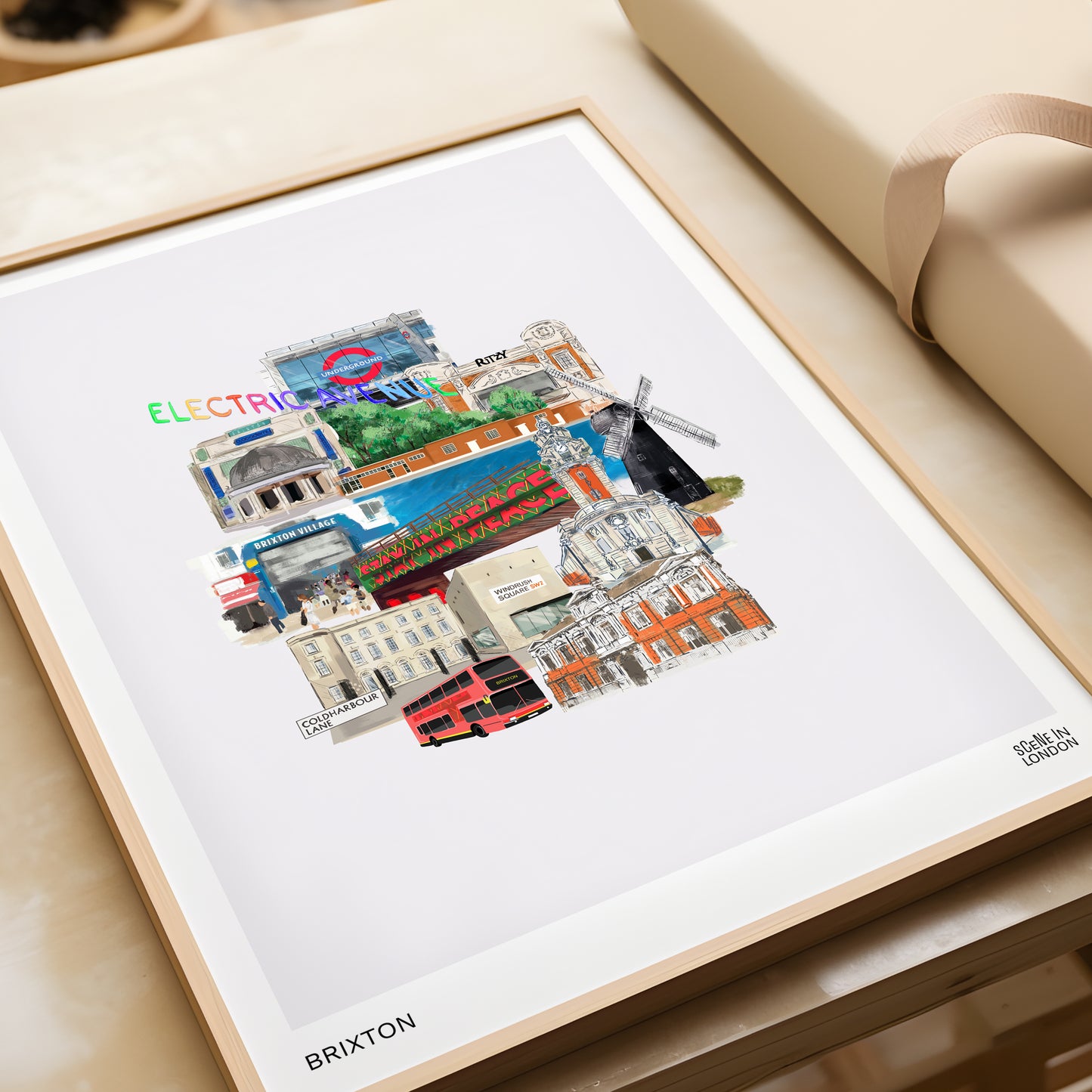 Brixton Illustration Print