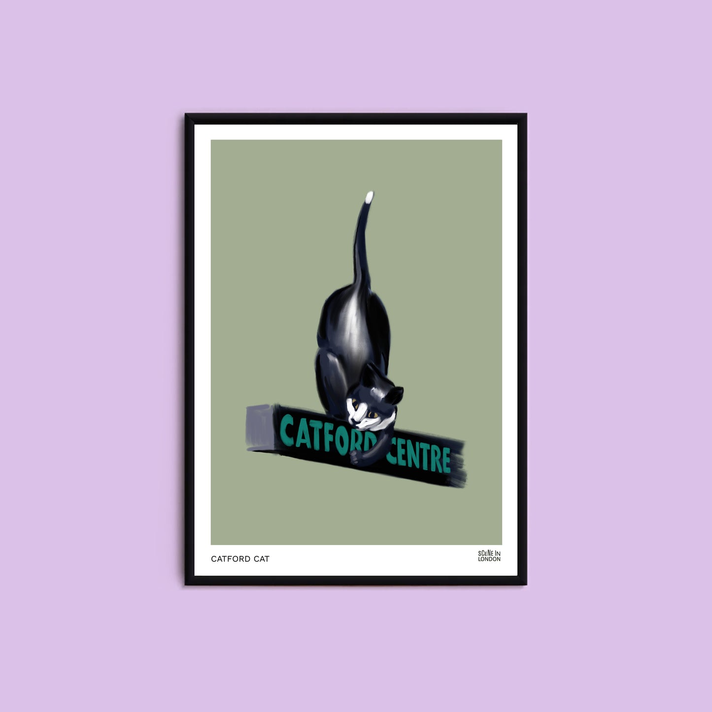 Catford Cat art print by Scene in London