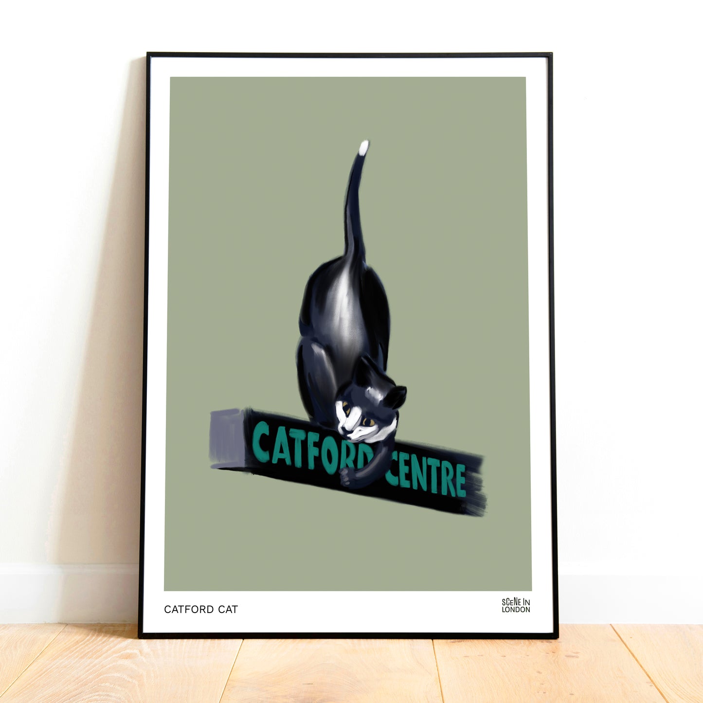 Catford Cat art print by Scene in London