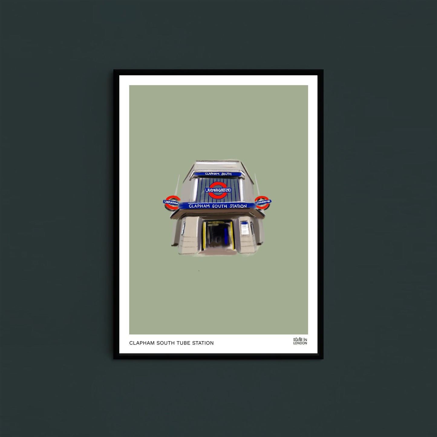 Clapham South Tube Station Art Print