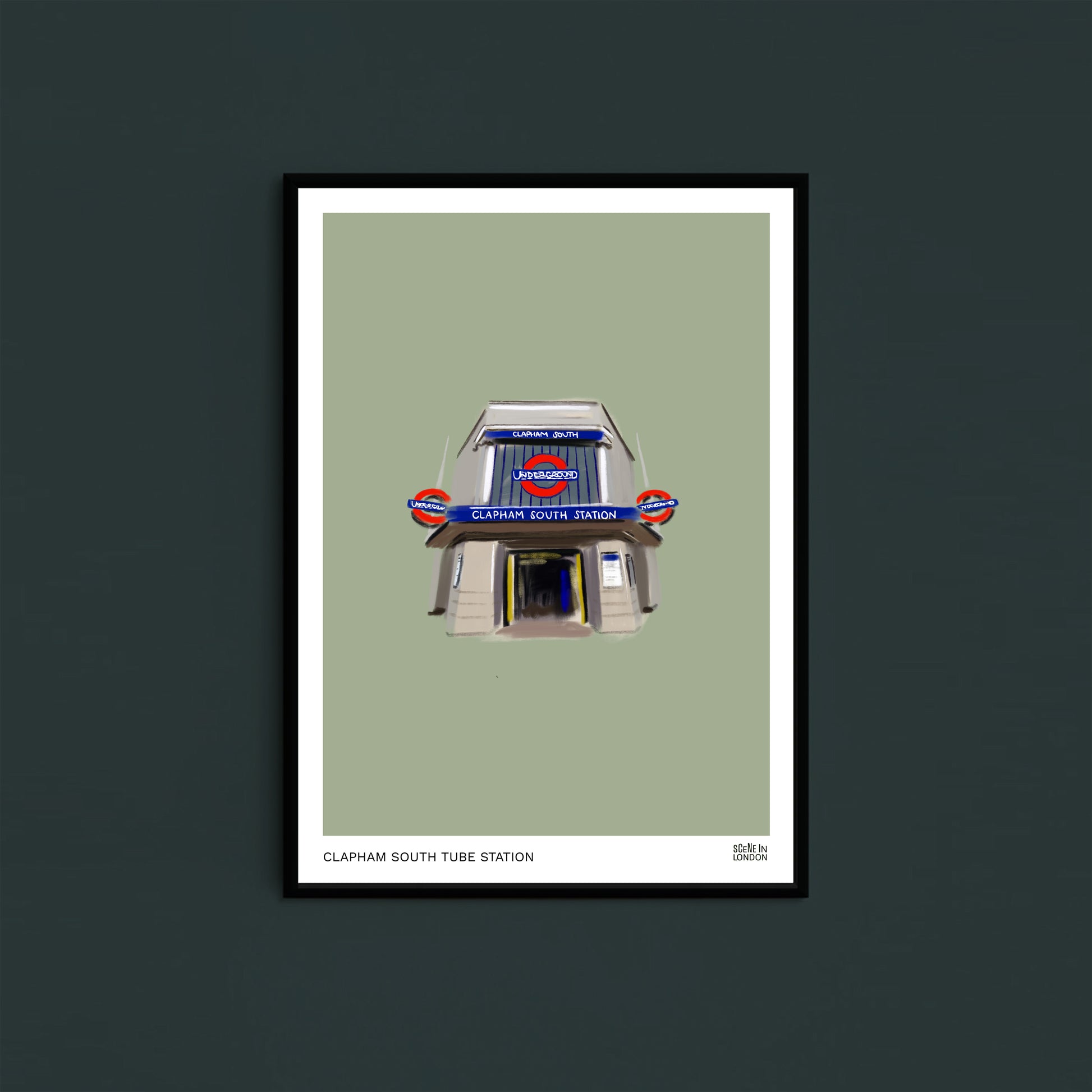 Clapham South Tube Station Art Print