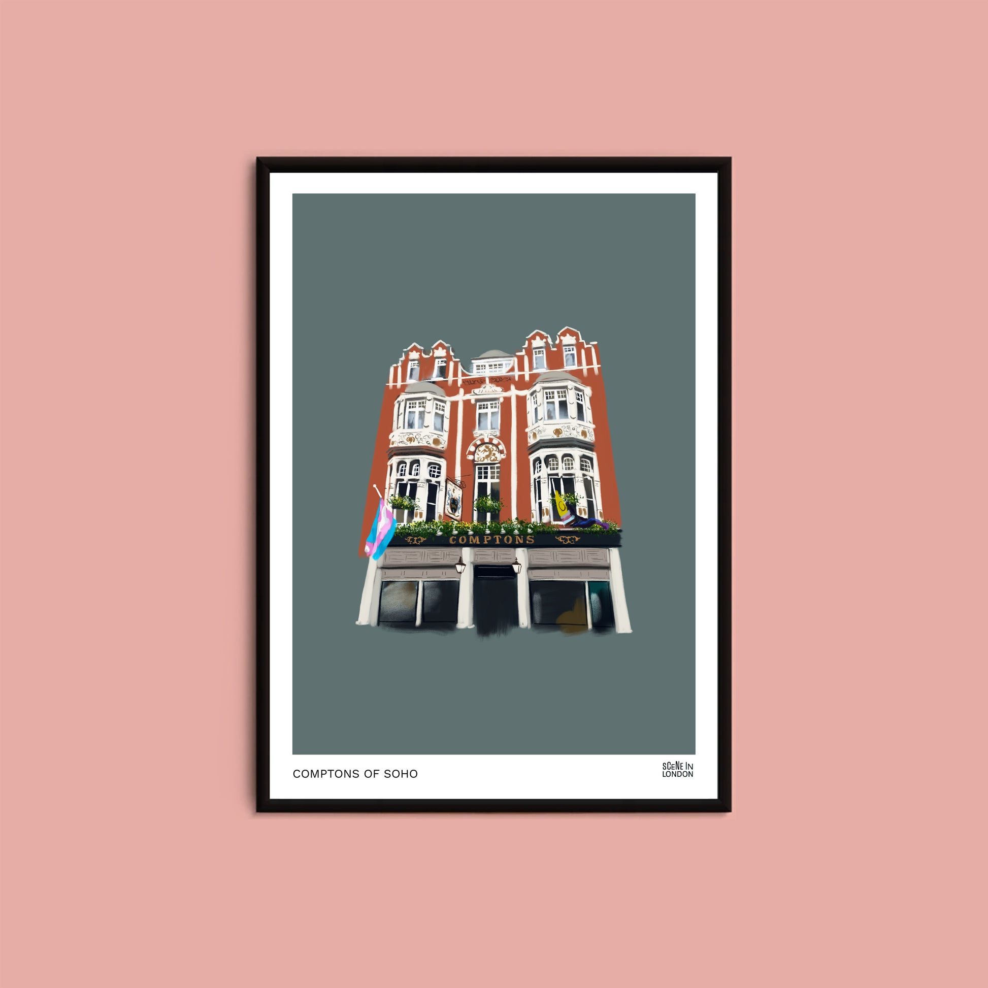 Comptons of Soho art print by Scene in London