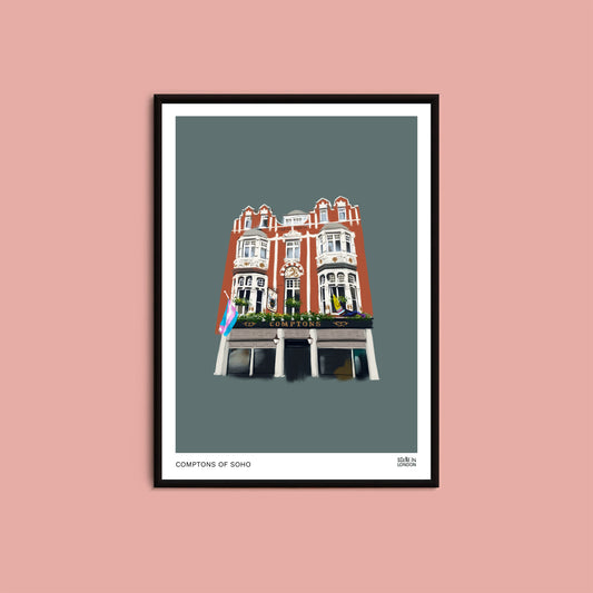 Comptons of Soho art print by Scene in London