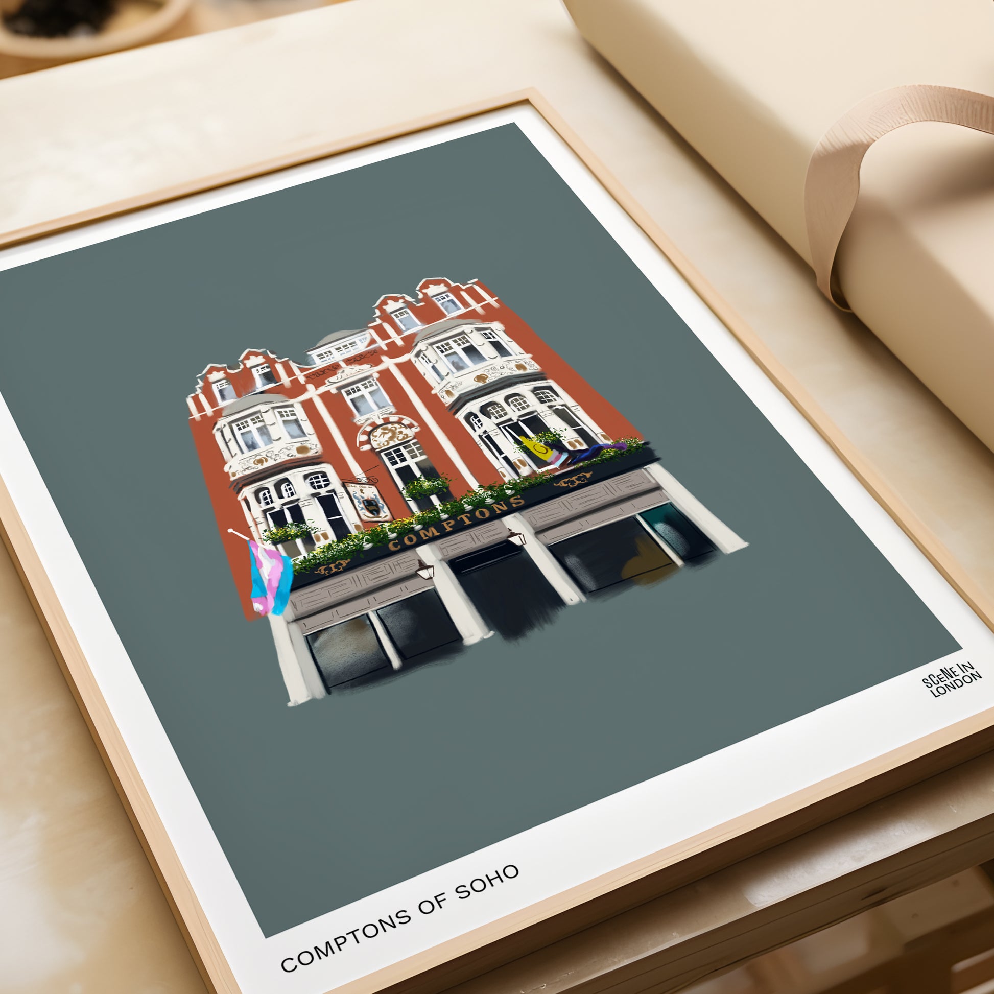 Comptons of Soho art print by Scene in London