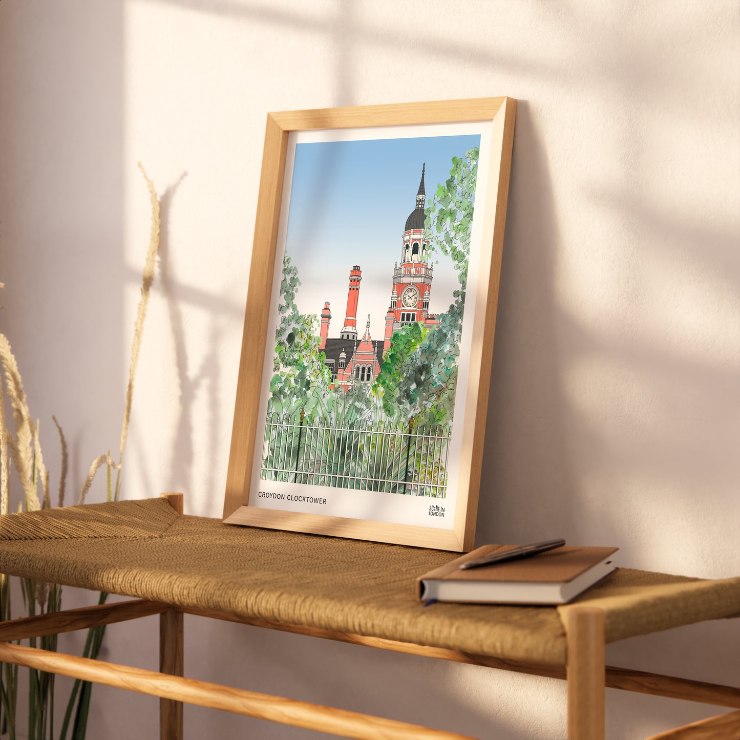 Croydon Clocktower wall art print at home