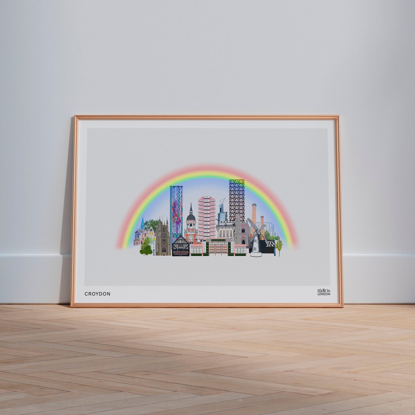 Croydon Rainbow Illustration Print