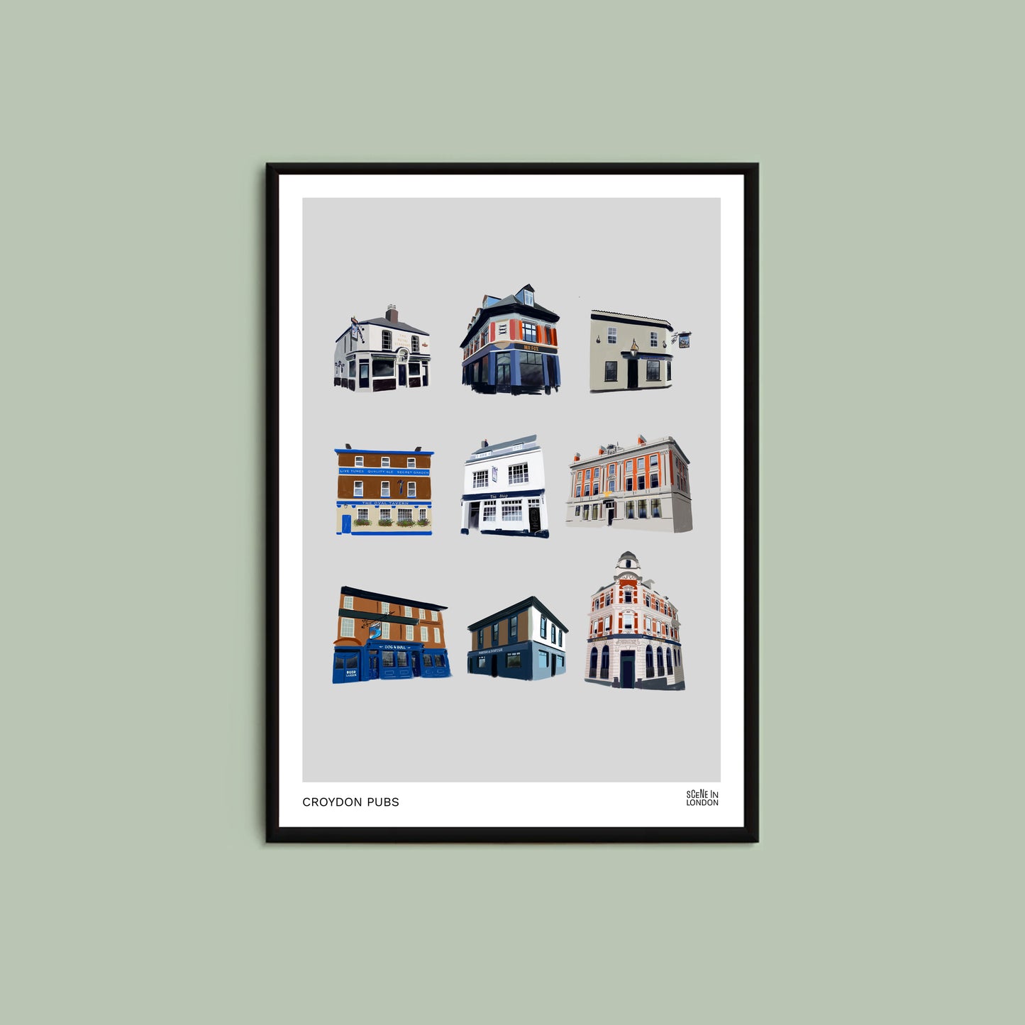 Croydon Pubs Print