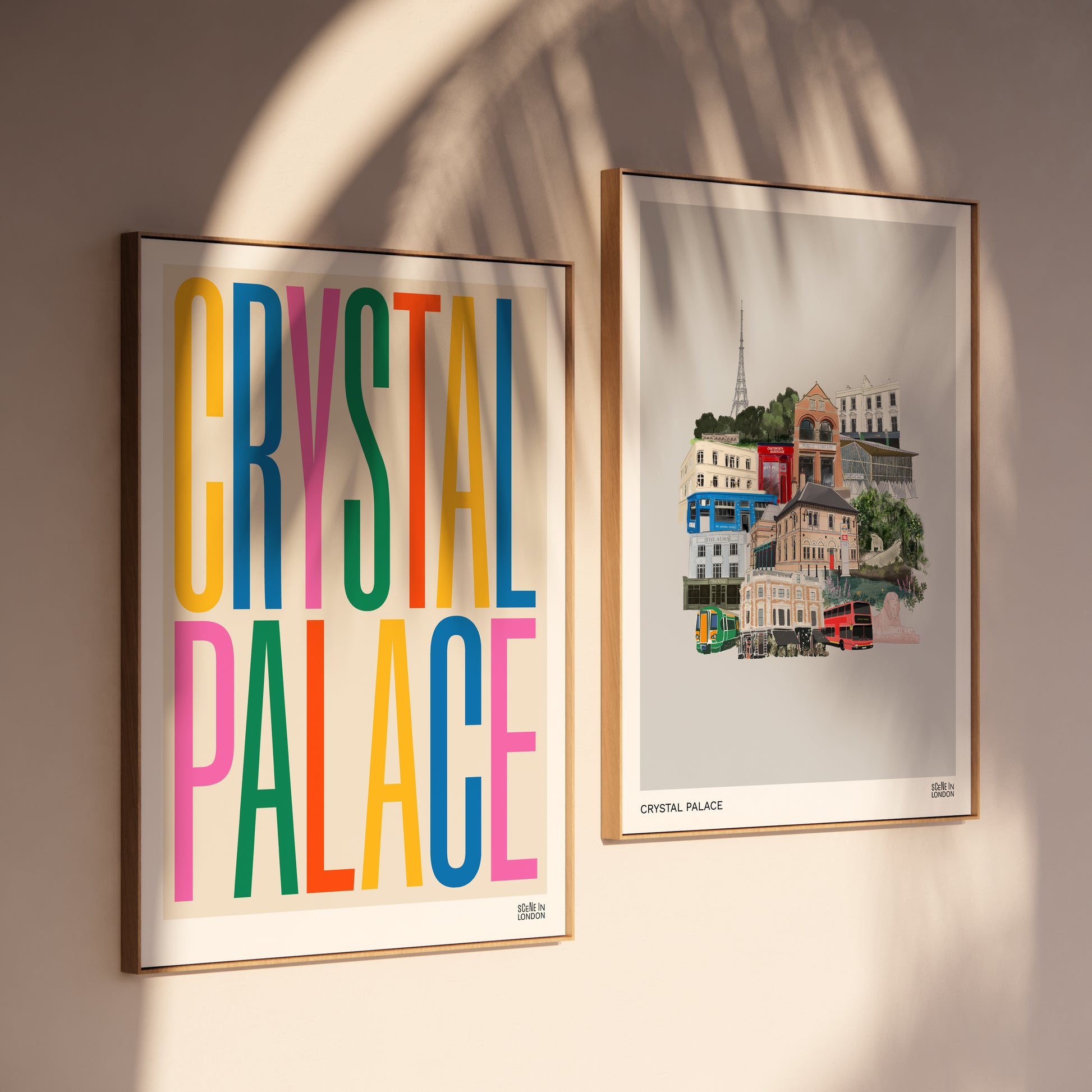 Crystal Palace modern prints on gallery wall at home