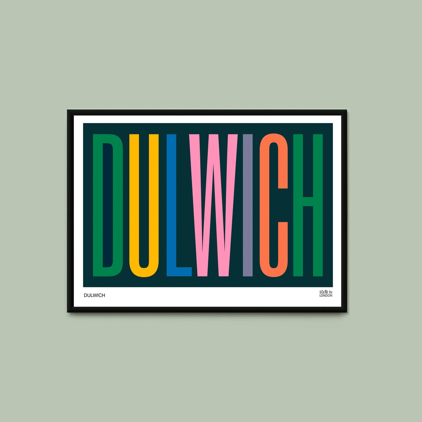 Dulwich typography poster