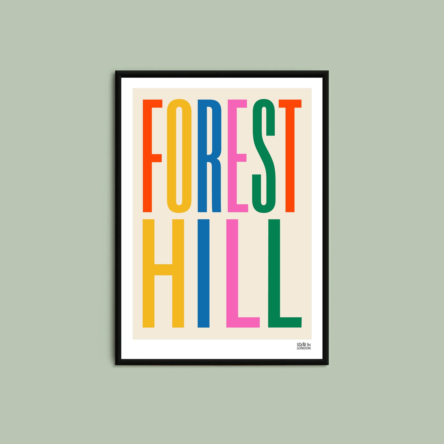Forest Hill modern poster