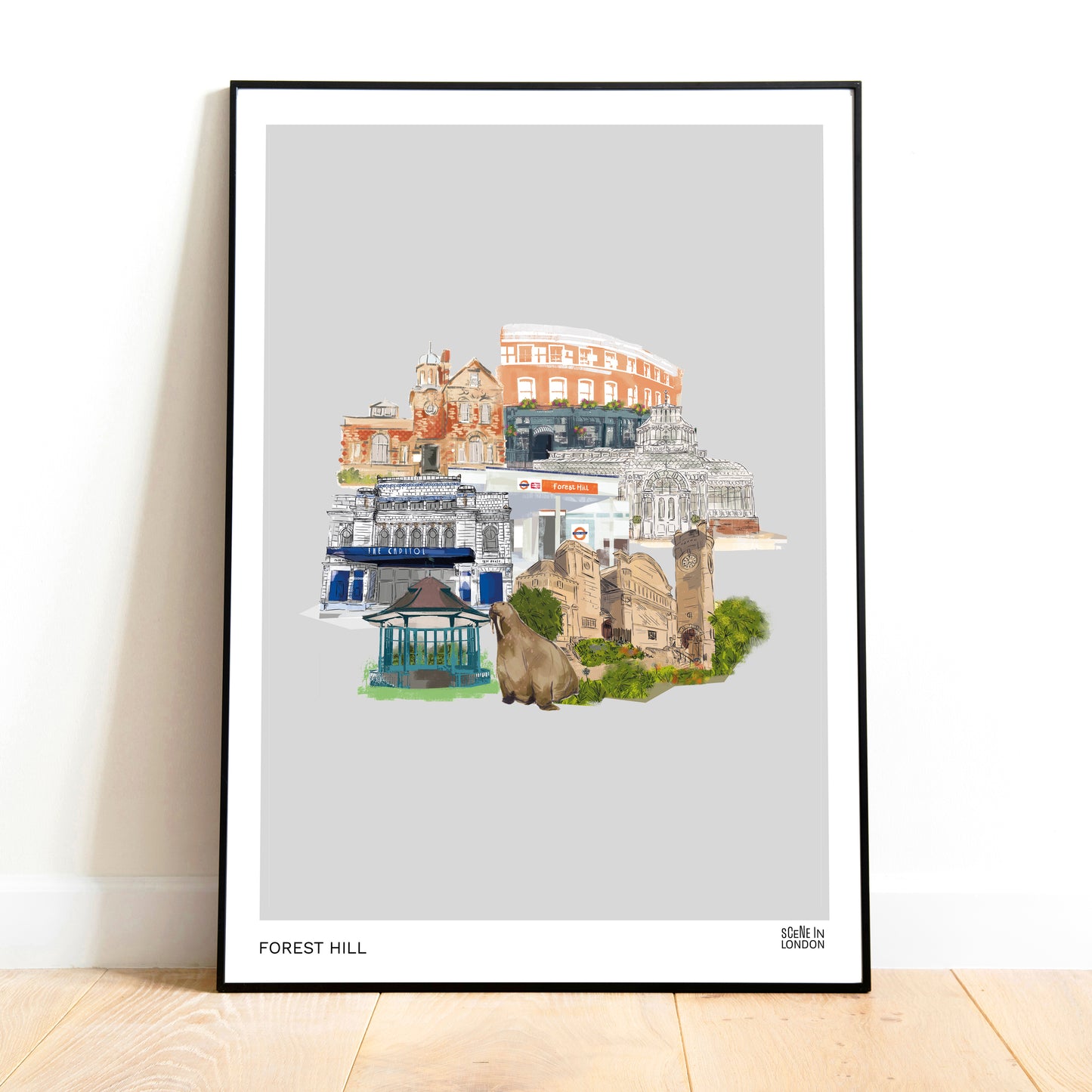 Illustration print of Forest Hill London