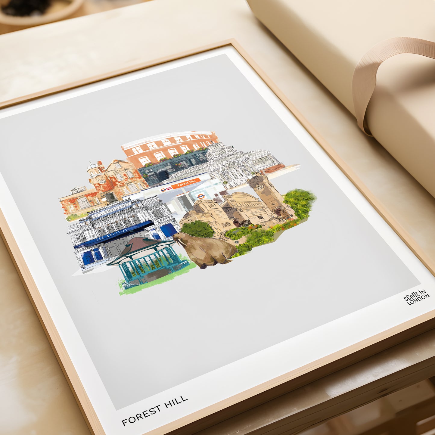 Forest Hill Illustration Print