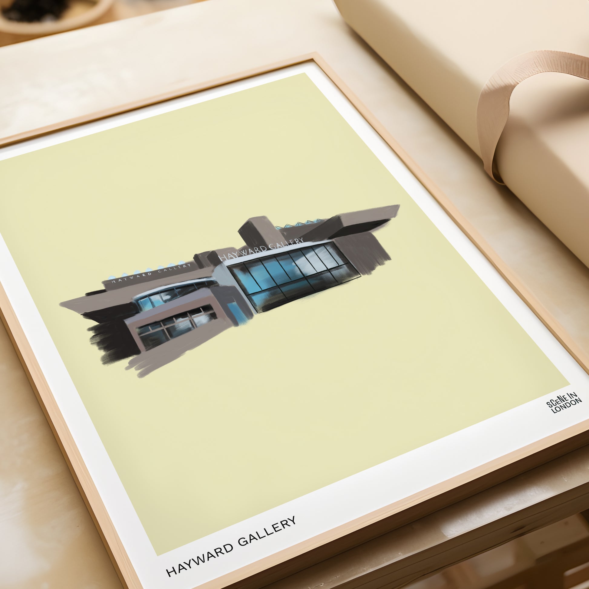 Artwork of Hayward Gallery in London's Southbank