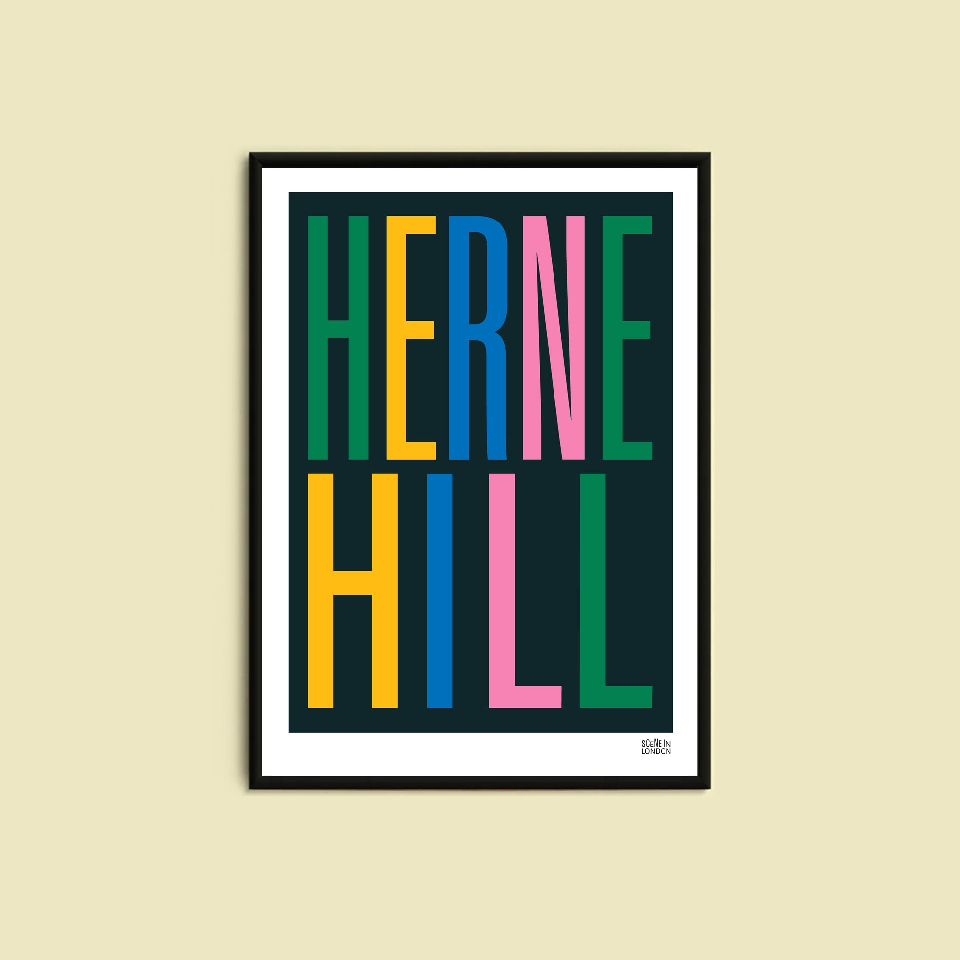 Herne Hill modern art poster
