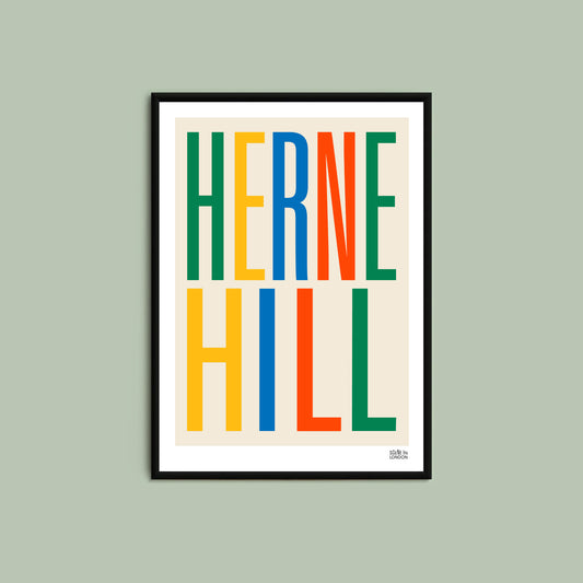 Herne Hill Typography Poster