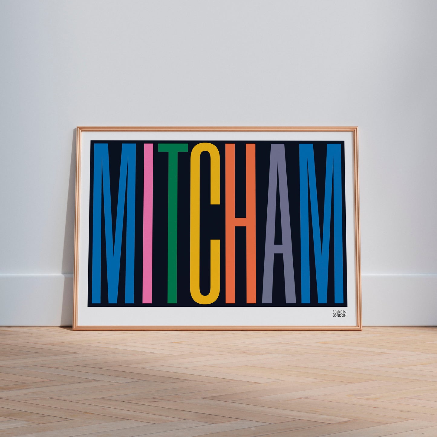 Mitcham Typographic Print