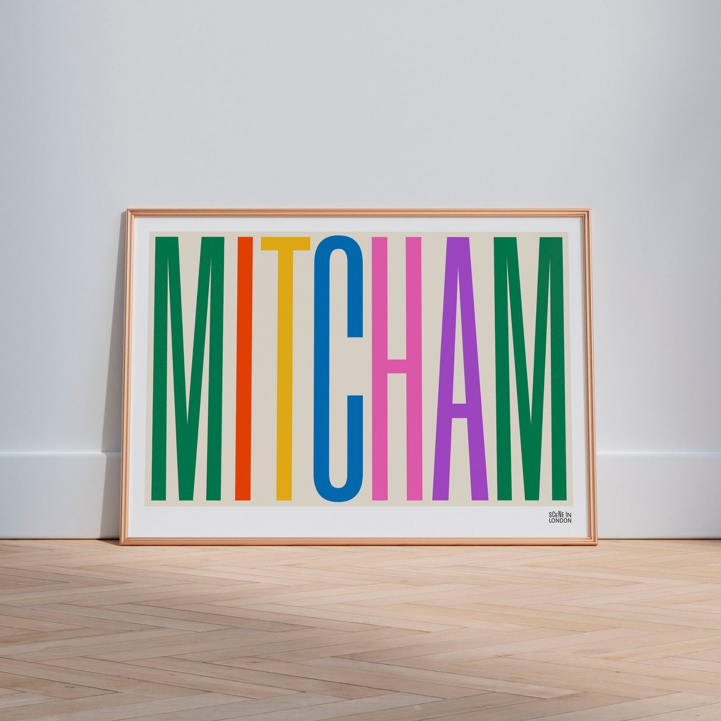 Mitcham Typographic Print