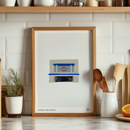 Morden London art print in kitchen