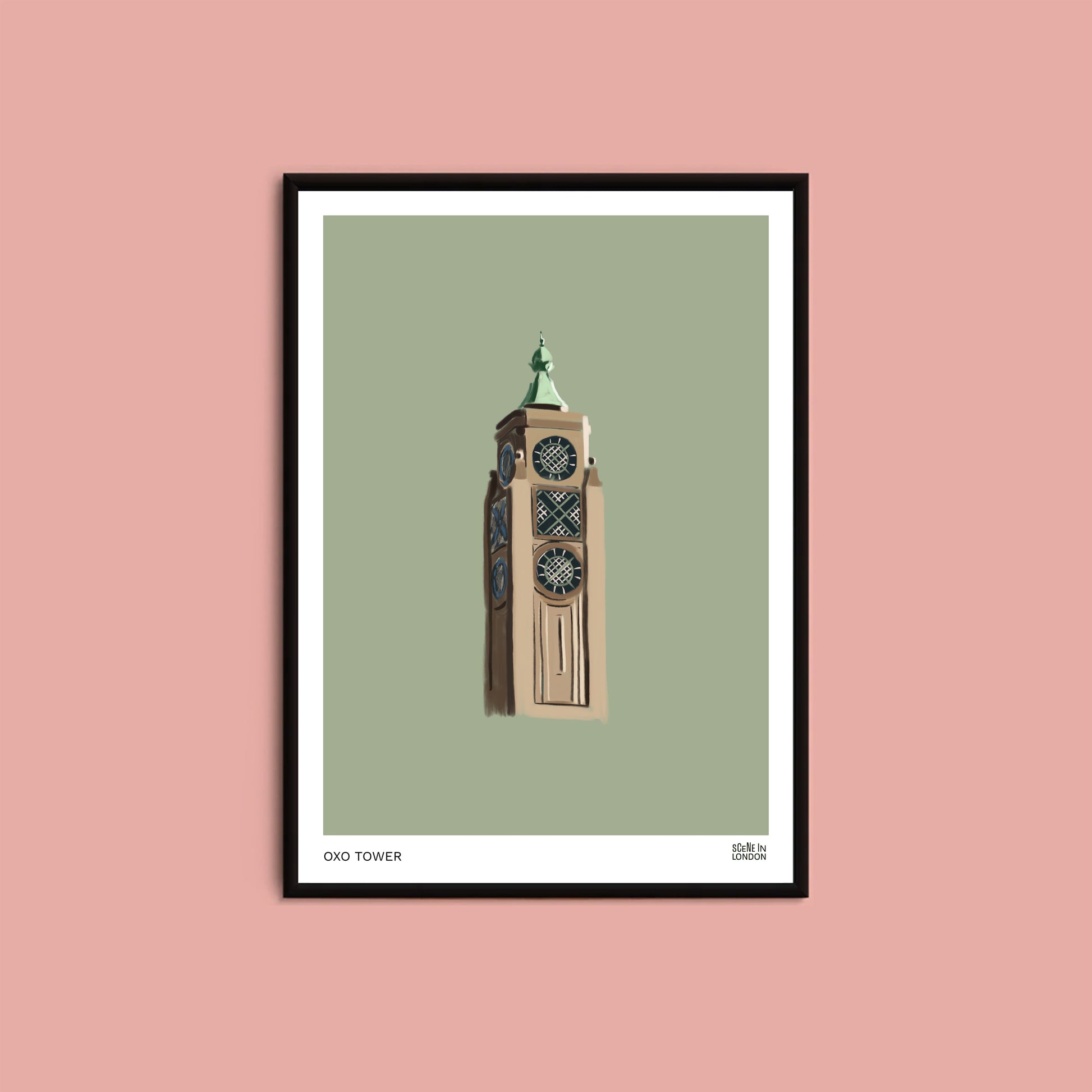 Oxo Tower London art print by Scene in London