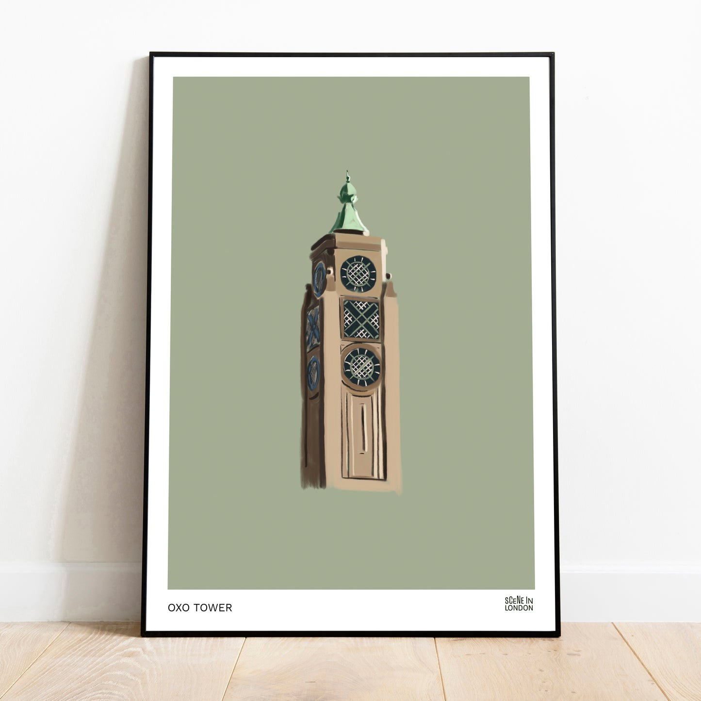 Oxo Tower London art print by Scene in London