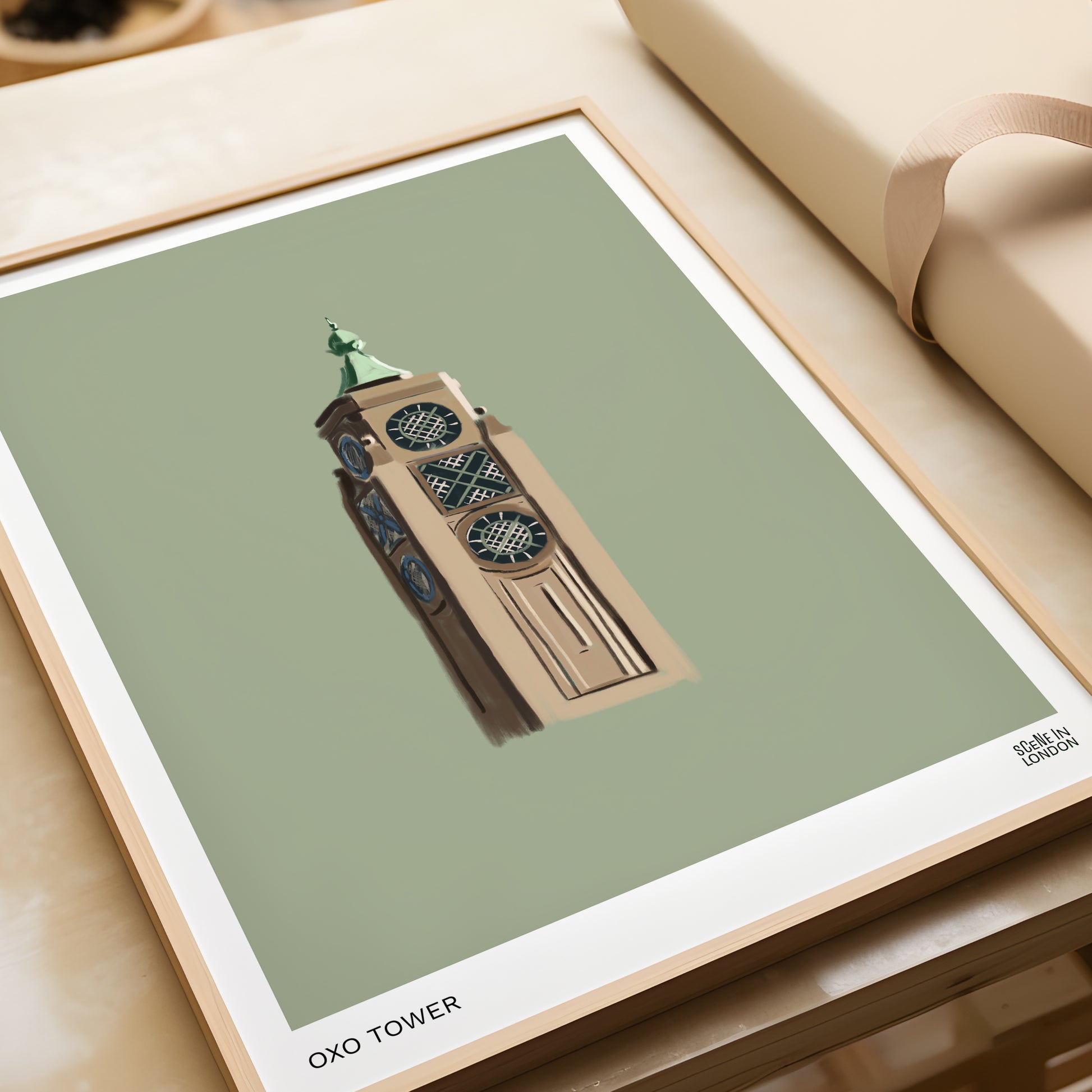 Oxo Tower London art print by Scene in London