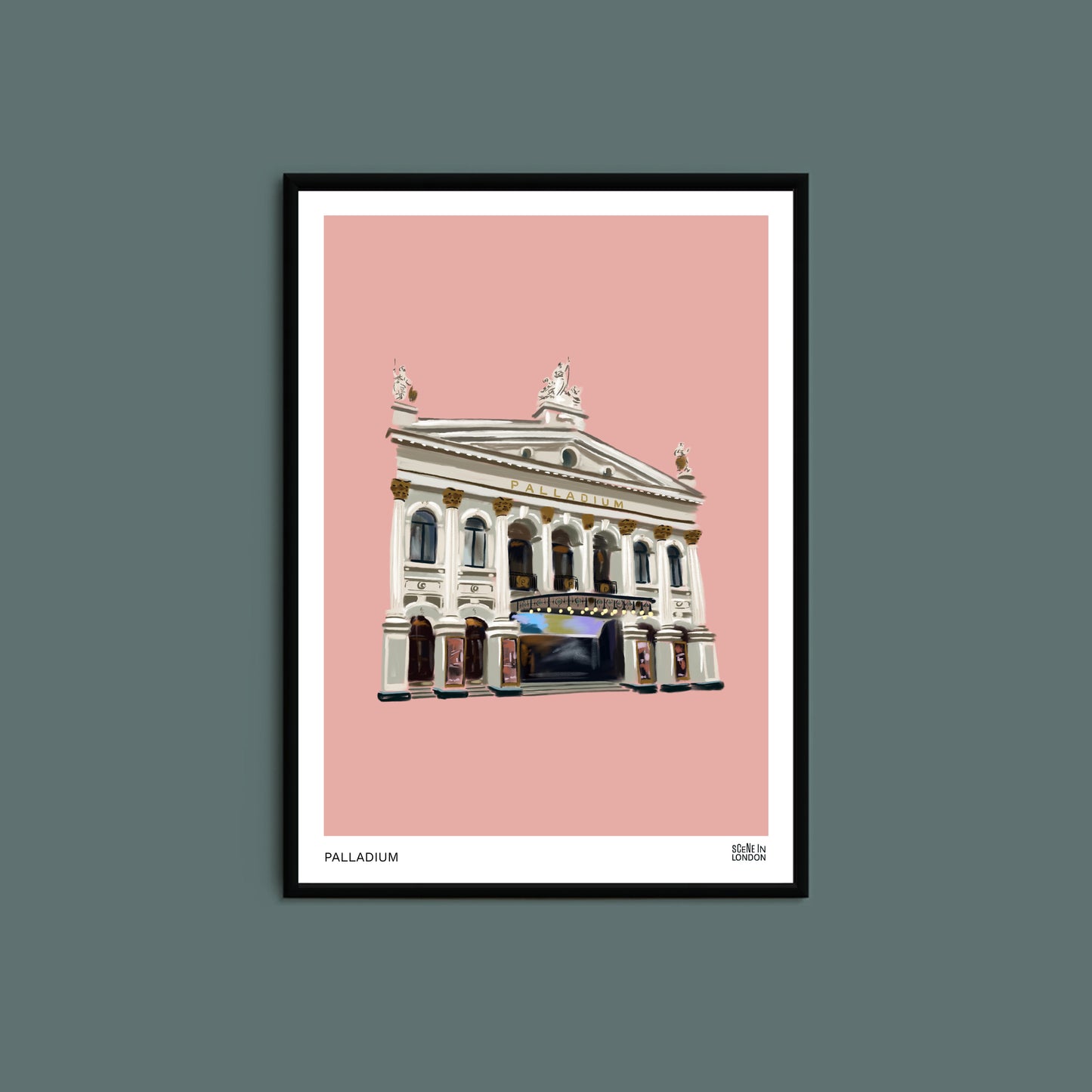 London Palladium pink art print by Scene in London