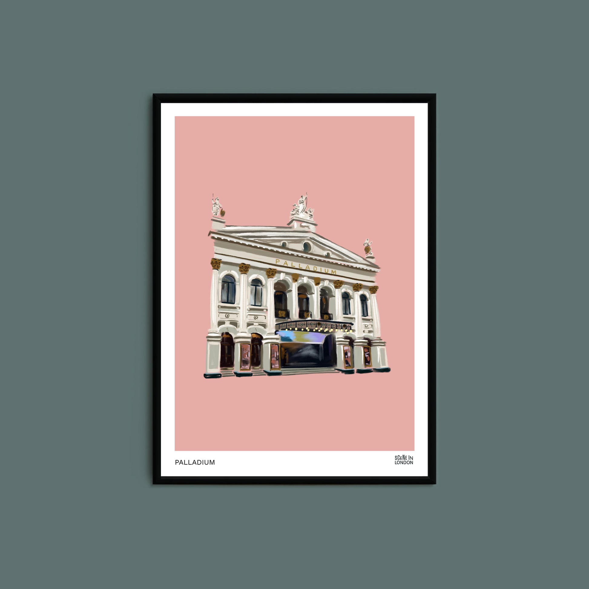 London Palladium pink art print by Scene in London