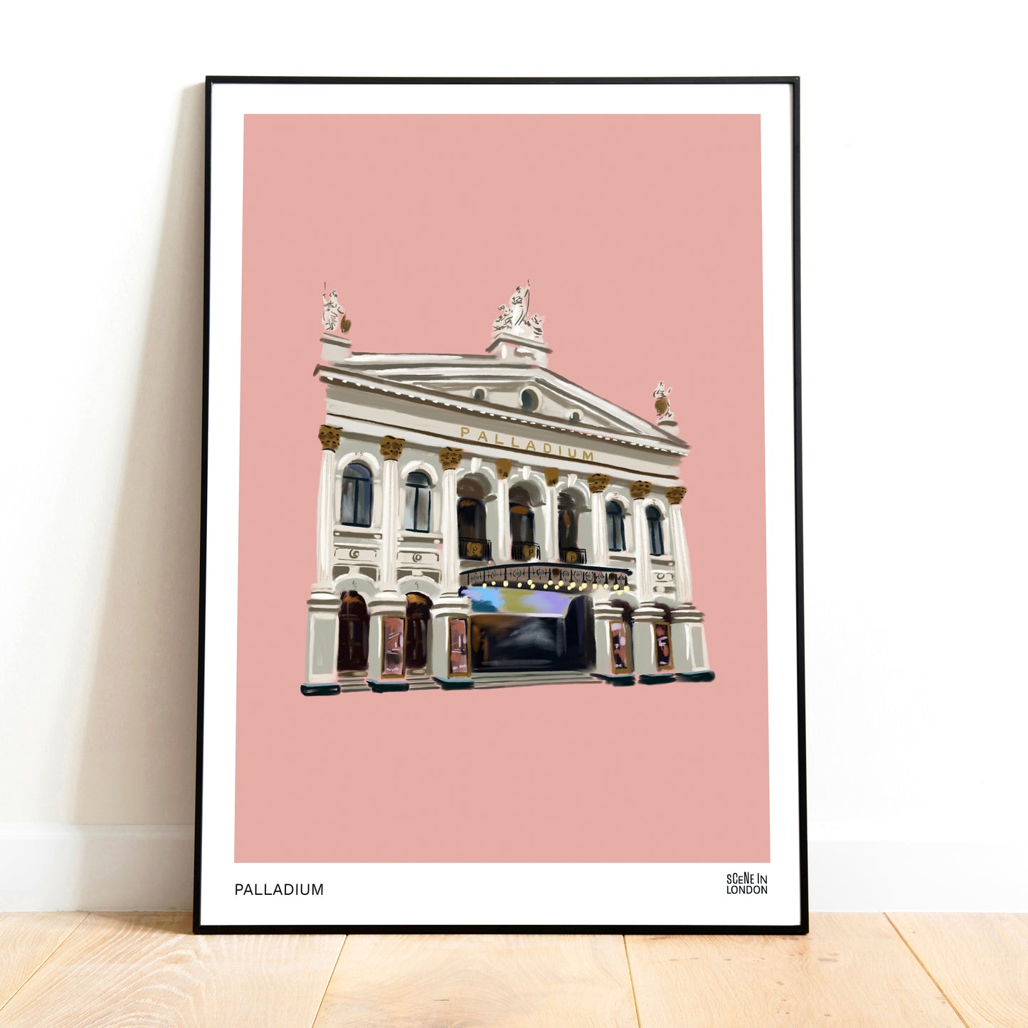 London Palladium pink art print by Scene in London