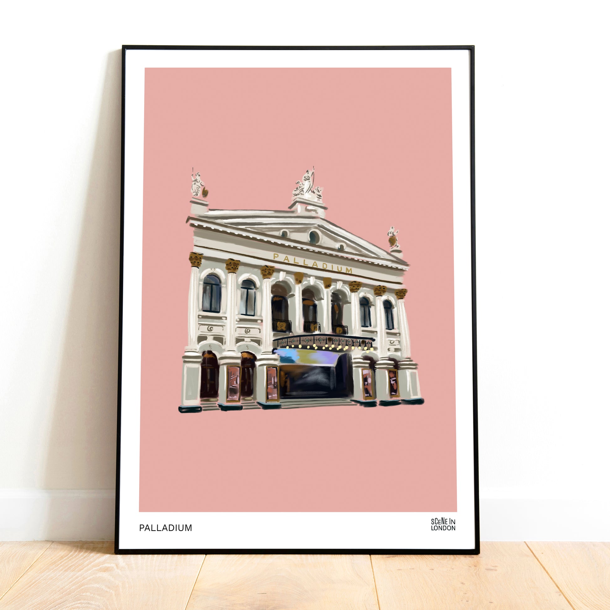 London Palladium pink art print by Scene in London