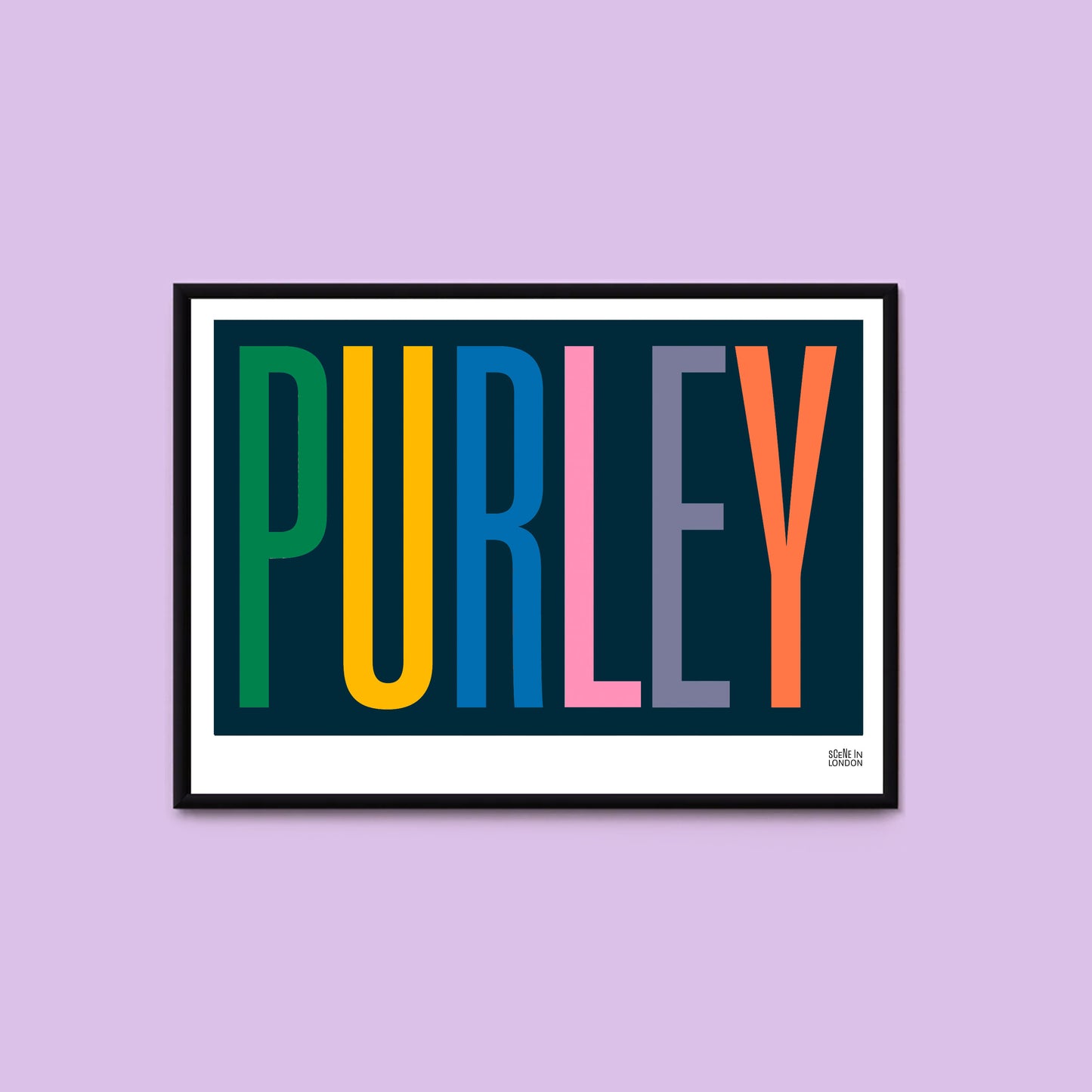 Purley typography print