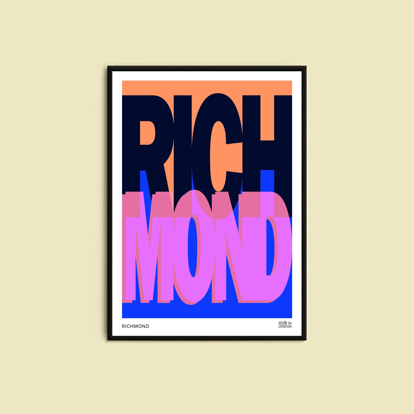 Richmond Layered Typography Print