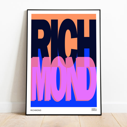 Richmond Layered Typography Print