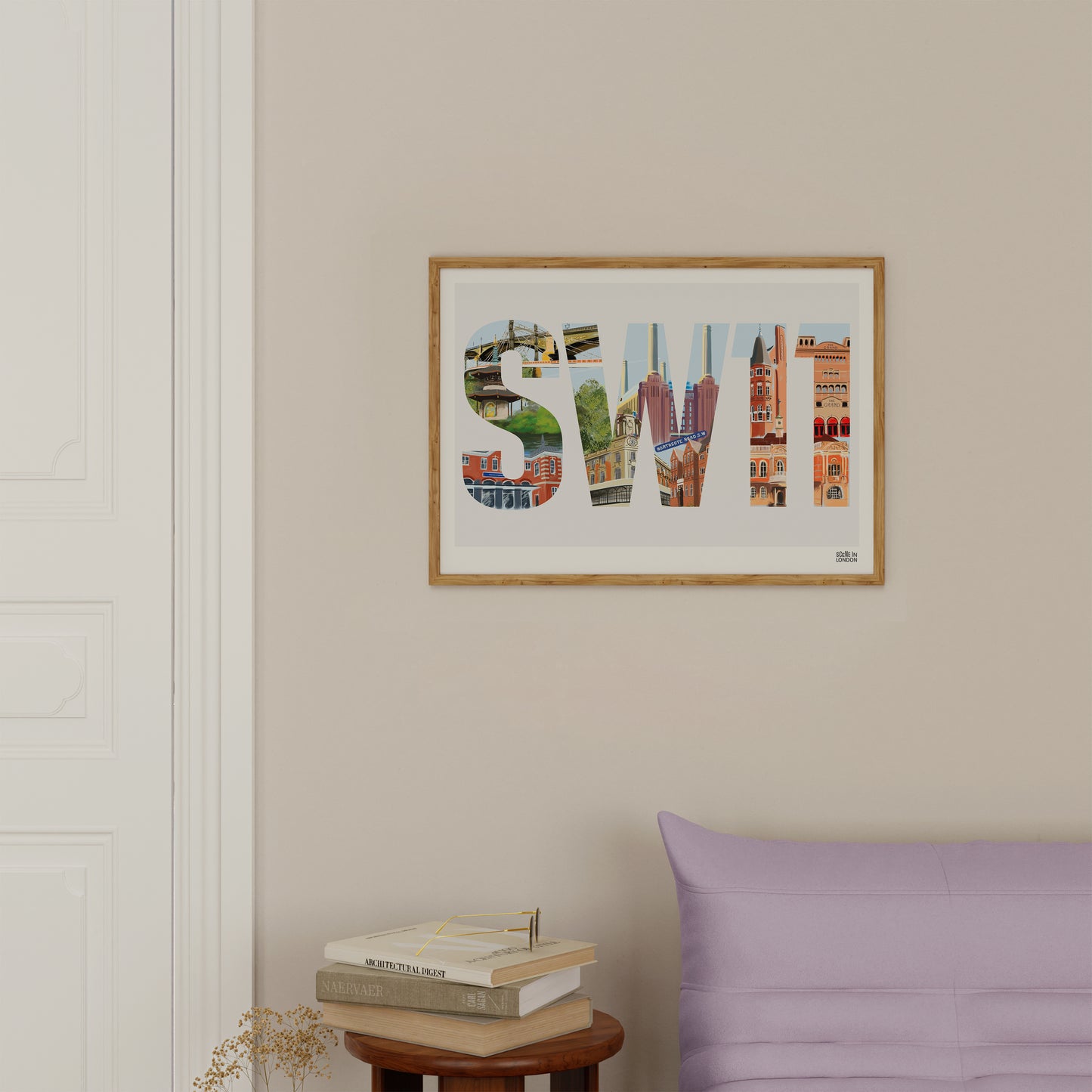 SW11 London framed art print