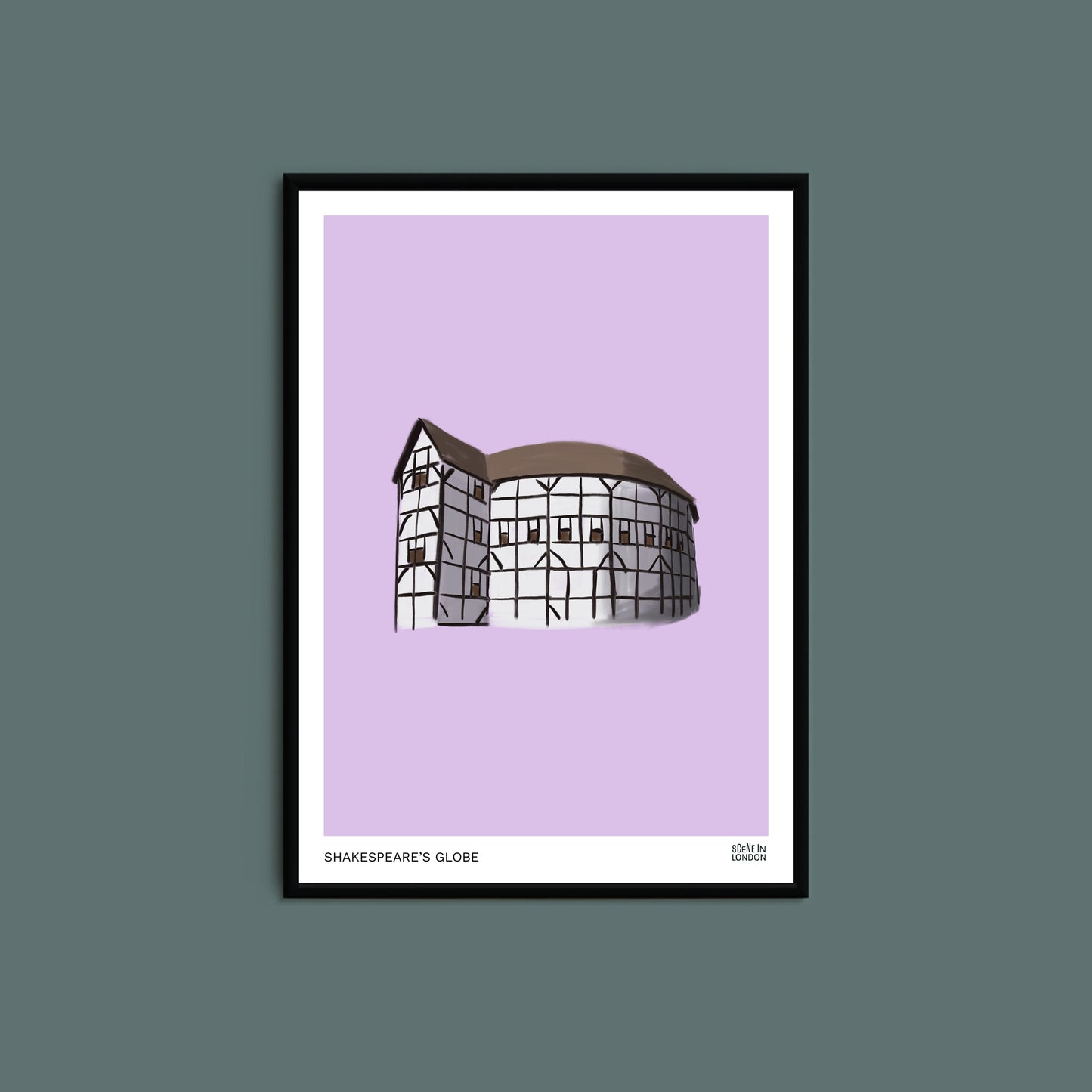 Shakespeare's Globe Theatre art print by Scene in London