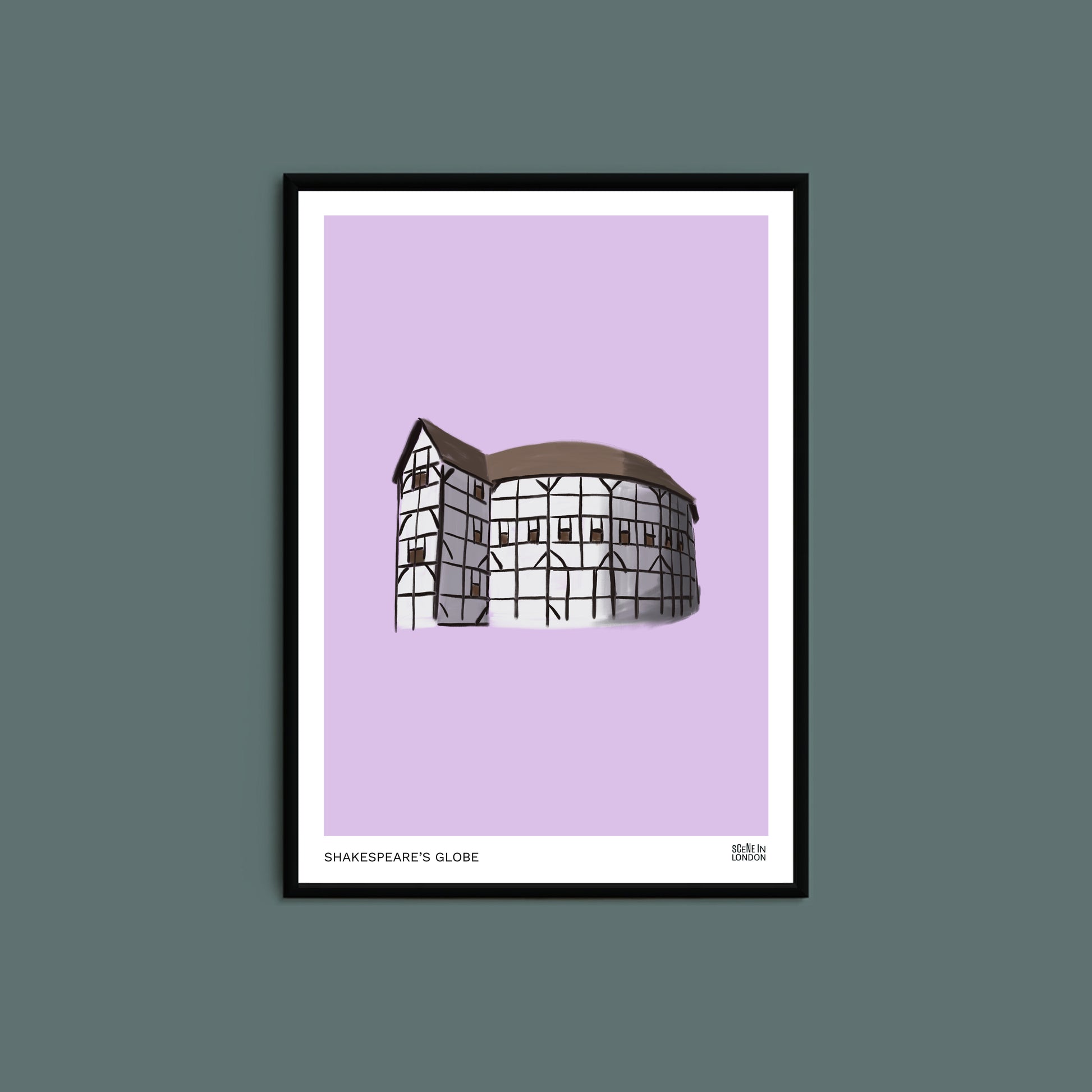 Shakespeare's Globe Theatre art print by Scene in London