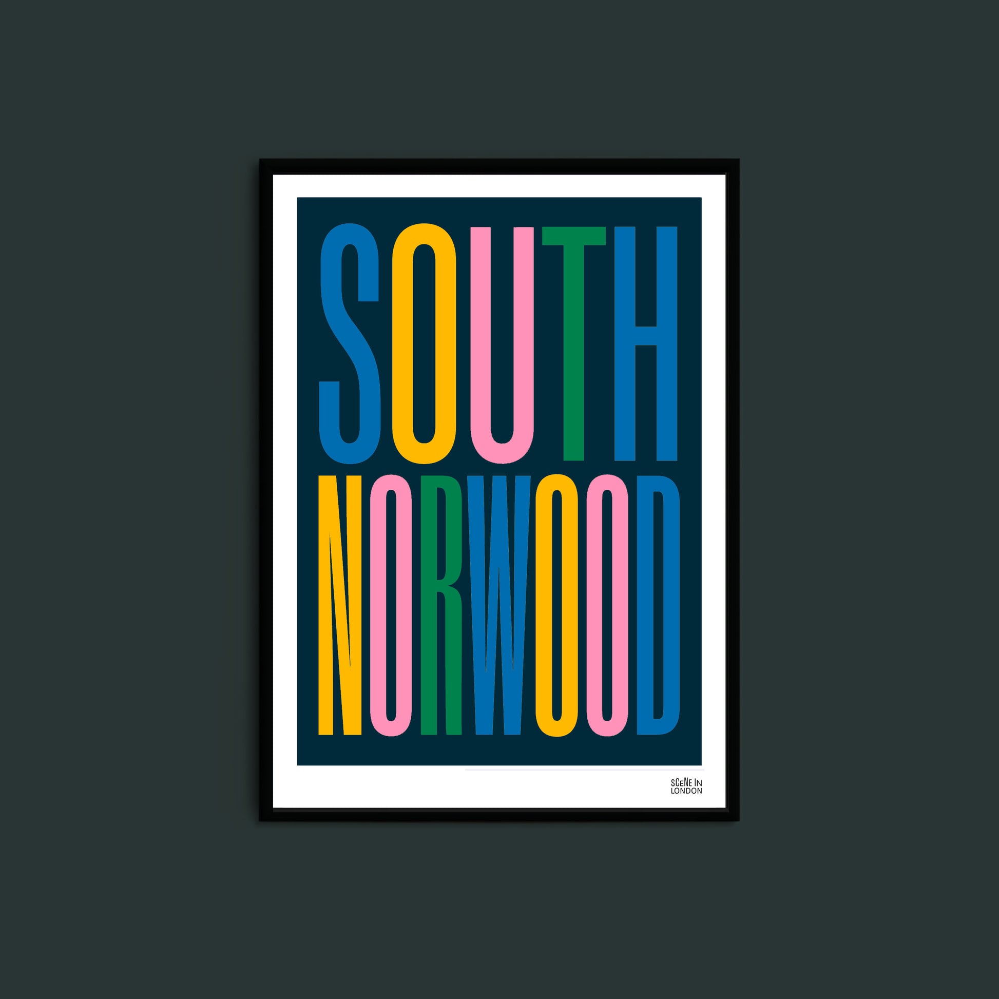 South Norwood typography print