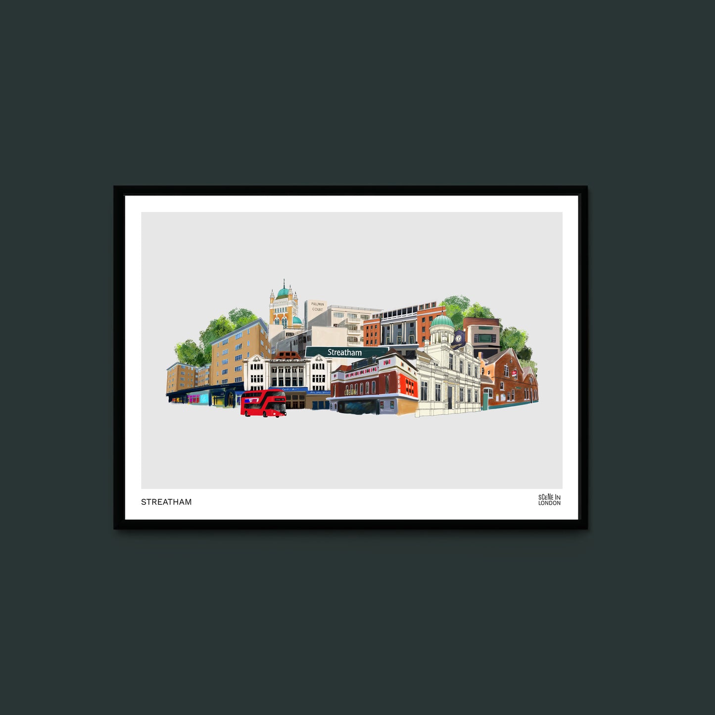 Streatham Illustration Print Landscape