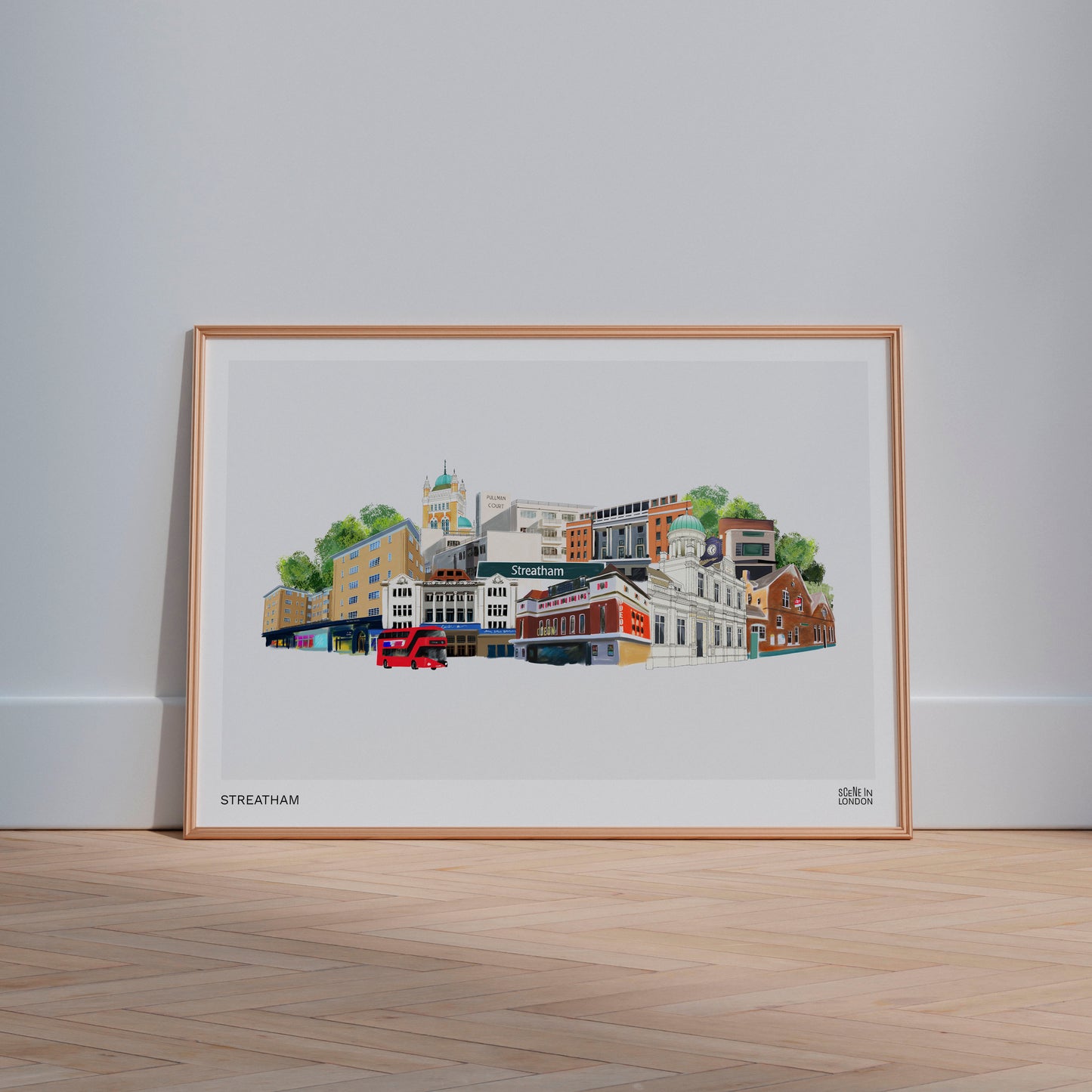 Streatham Illustration Print Landscape