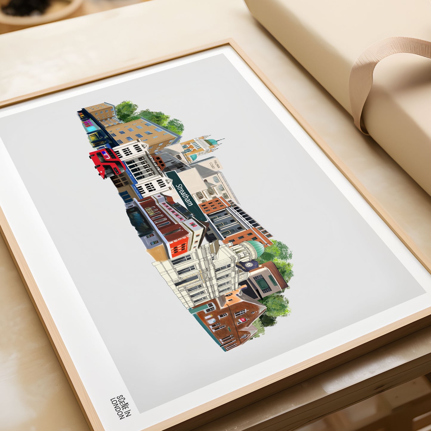 Streatham Illustration Print Landscape