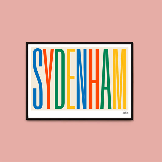 Sydenham Typographic Print