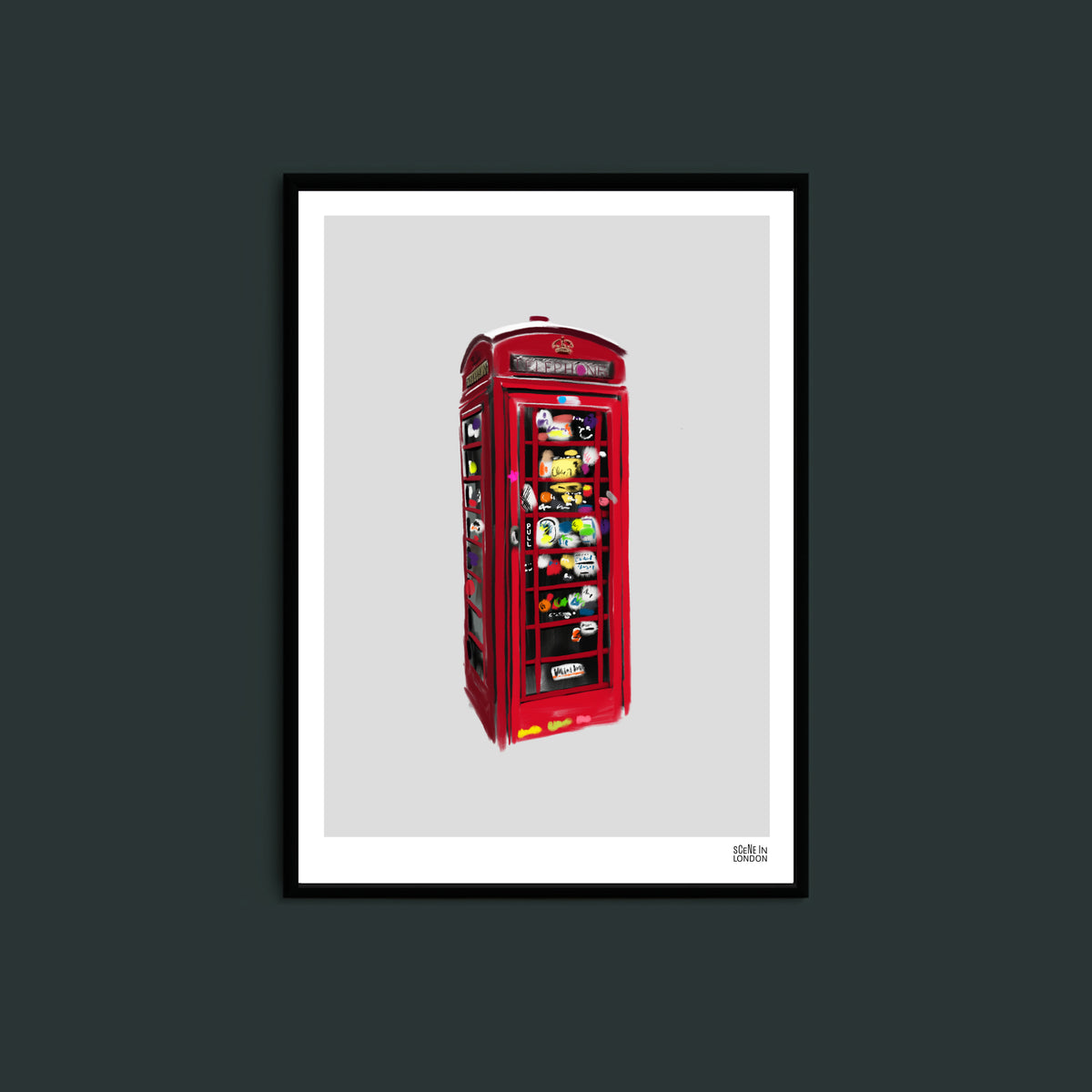 London Telephone Box Art Print – London art prints and gifts by Scene ...