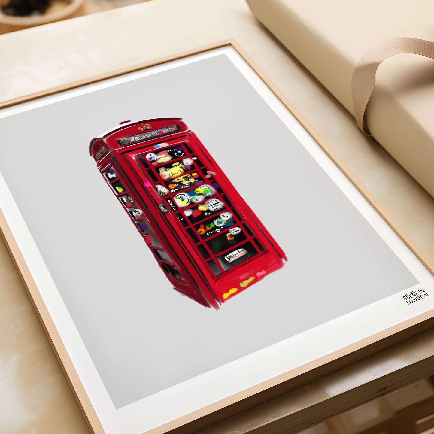London Telephone Box Art Print