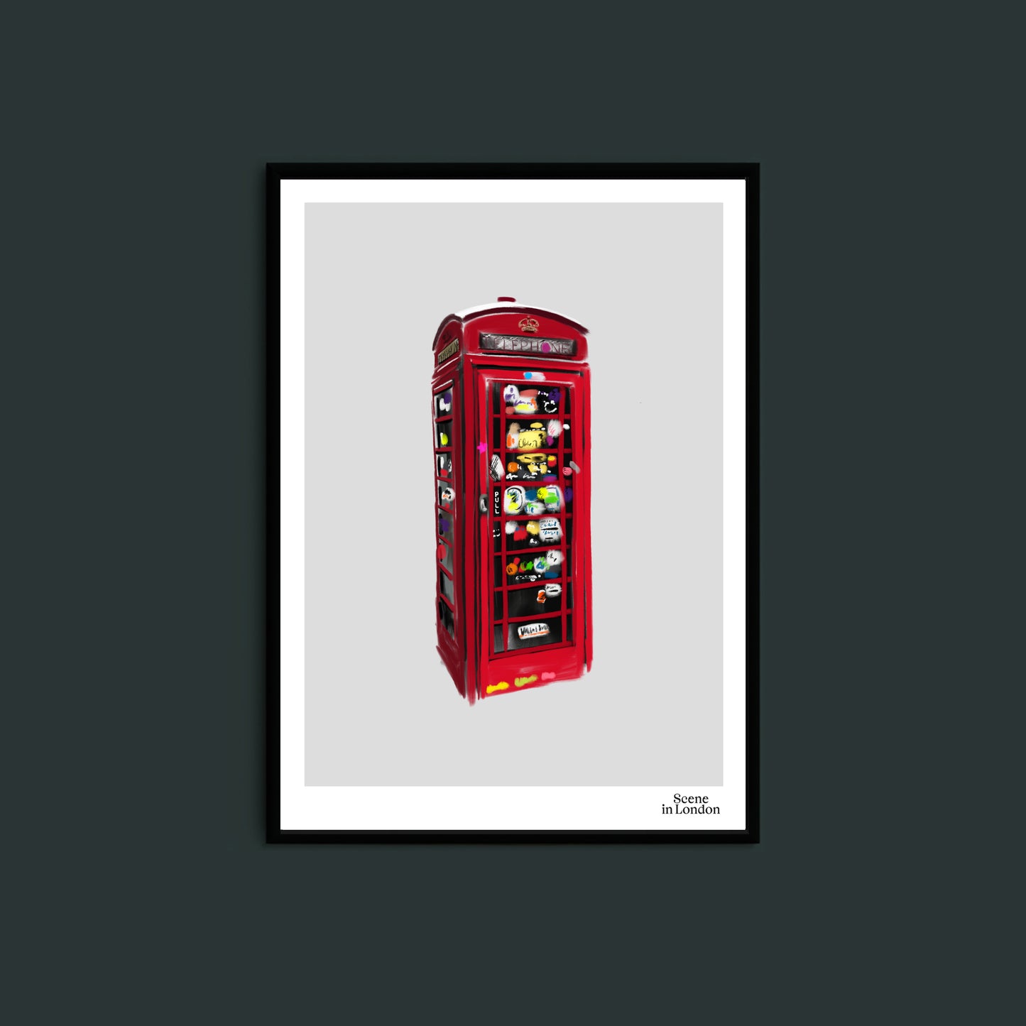 London Telephone Box Art Print