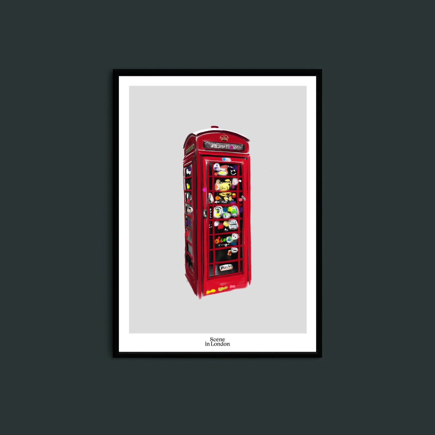 London Telephone Box Art Print