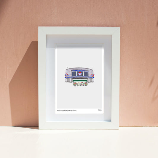 Tooting Broadway illustration print