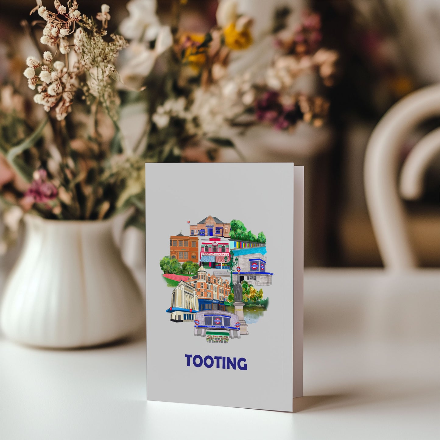 Tooting Greeting Card