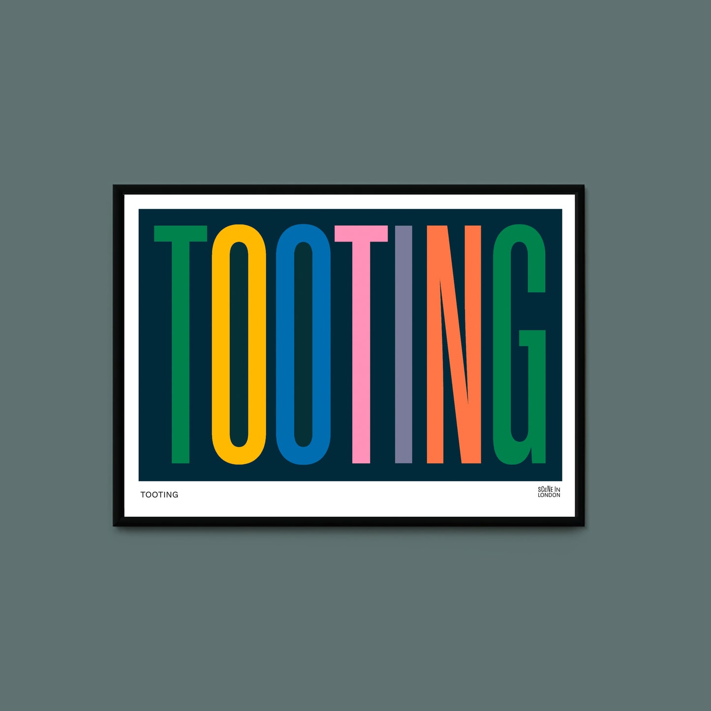 Tooting typography print